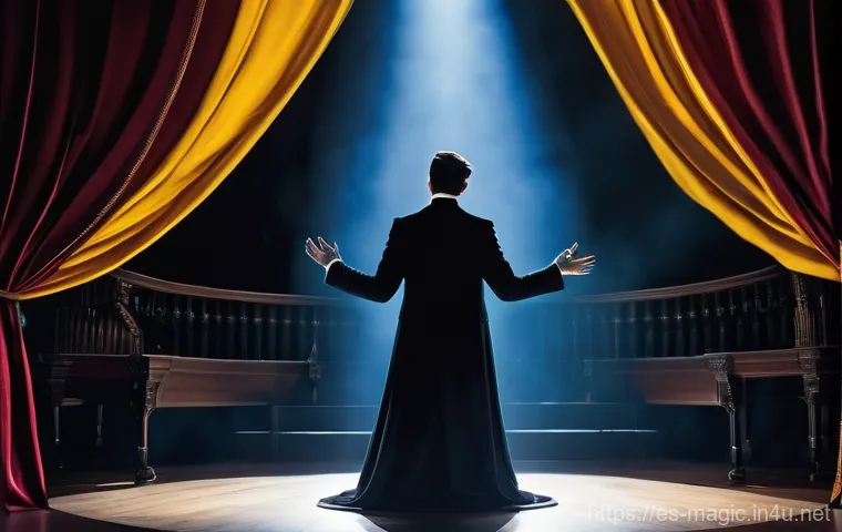 마술을 위한 음악과 조명 - Futuristic Sorcery: Holograms and Shifting Shadows**

"A female illusionist, with a modern and modes...