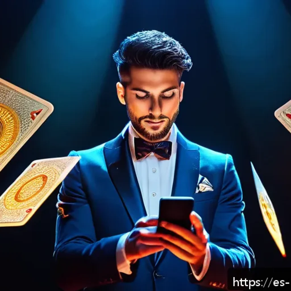 마술 쇼의 종류 - A modern magic show scene in a stylish urban theater in Spain, featuring a magician wearing elegant ...