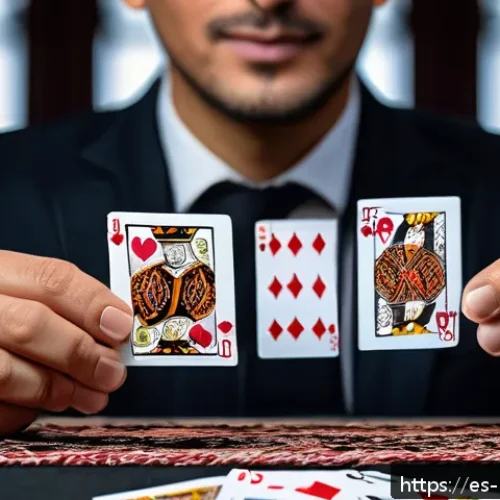 마술 카드 덱 종류별 특징 - A skilled magician performing a close-up card trick using a classic standard poker deck with a matte...